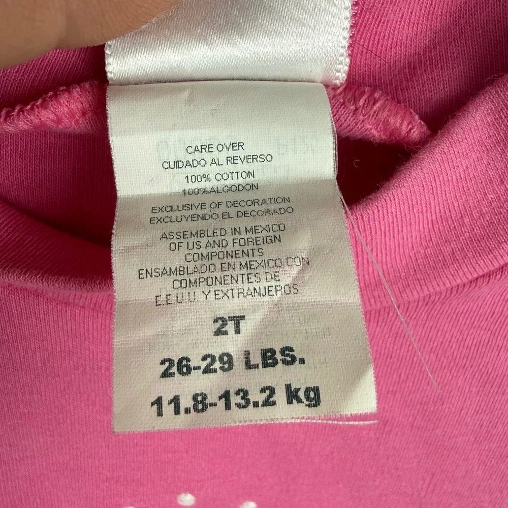 Vtg Carter's 2T Pink Long Sleeve Floral Embroidered 